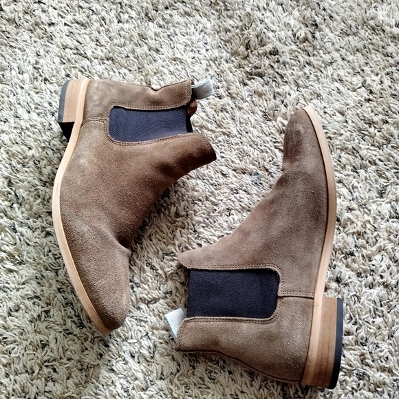 Shoe the bear Dev Chelsea Boot tan suede sz 41/8 - Picture 1 of 8